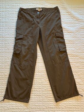 LONDONJEAN Women’s Olive Cargo Pants with Side Pocket